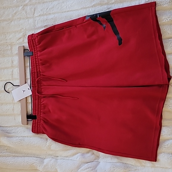 Nike Air Jordan Men's Jumpman Fleece Shorts Red/Black - Picture 6 of 8
